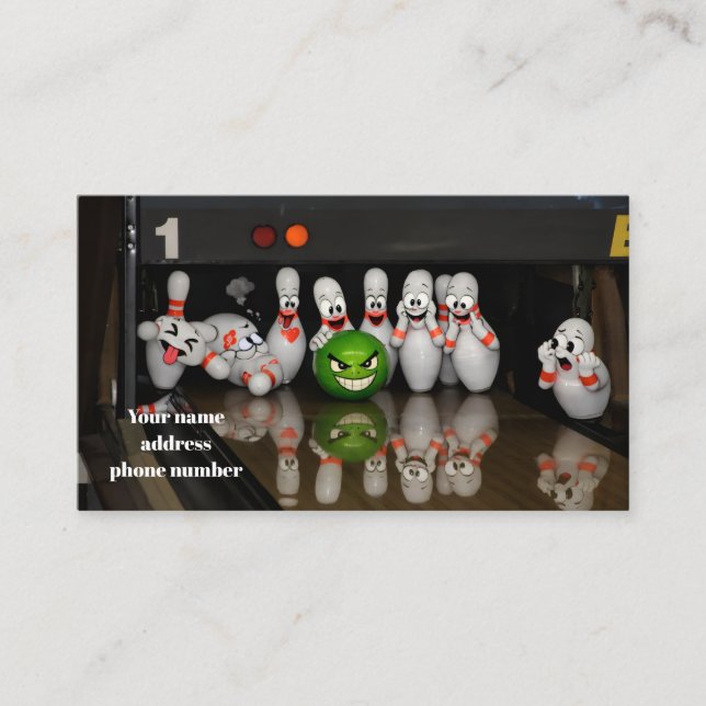 Bowling  visitenkarte (Vorderseite)