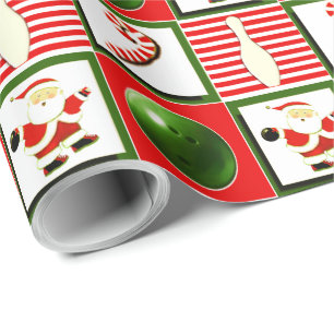 Bowling Weihnachten Geschenkpapier