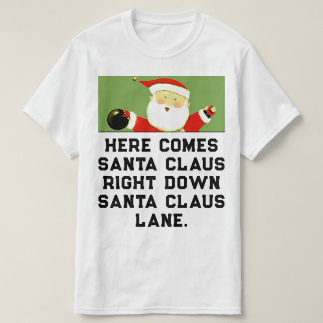 Bowling Weihnachten T-Shirt (Design vorne)