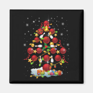 Bowling Weihnachtsbaum Lichter Weihnachten Weihnac Magnet