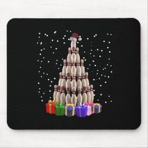 Bowling-Weihnachtsbaum Lustiger Weihnachten Passen Mousepad
