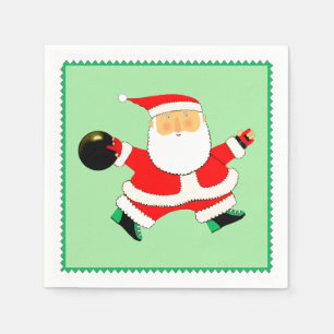Bowling-Weihnachtsfeier Serviette