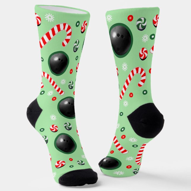 Bowling-Weihnachtsgeschenke Socken (Gewinkelt)