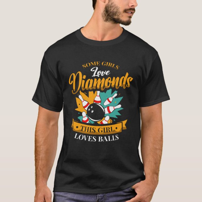Bowling Women Girls Bowling Spare Bowler  1 T-Shirt (Vorderseite)