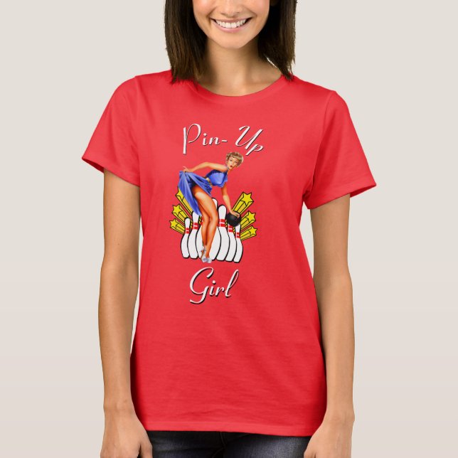 Bowling Women's Sportswear Button-Up Girl Custom T T-Shirt (Vorderseite)