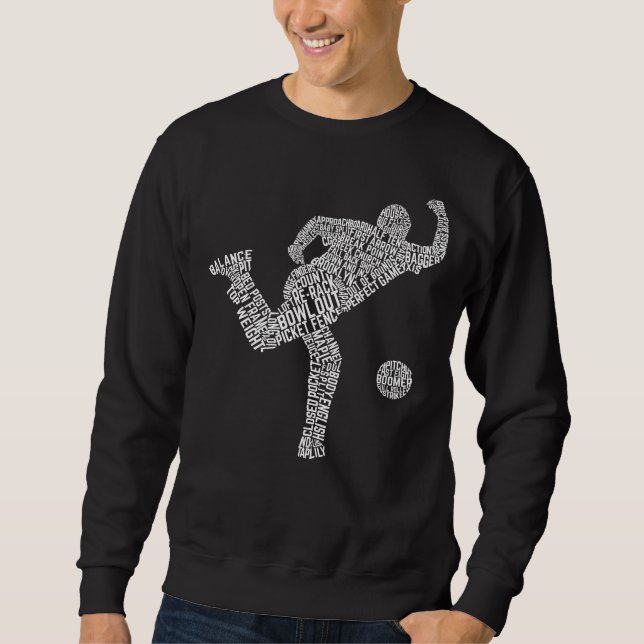 Bowling Word Art, Bowler Typografie Sweatshirt (Vorderseite)