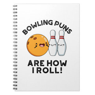 Bowling-Wortspiele sind, wie ich Funny Sports Pun Notizblock