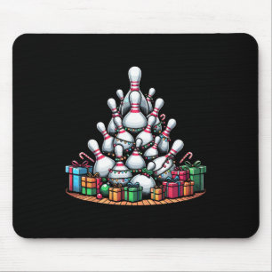 Bowling Xmas Lighting Weihnachten Niedlicher Bowli Mousepad