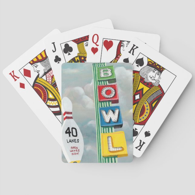 Bowlingbahn-Kunstwerk Spielkarten (Rückseite)