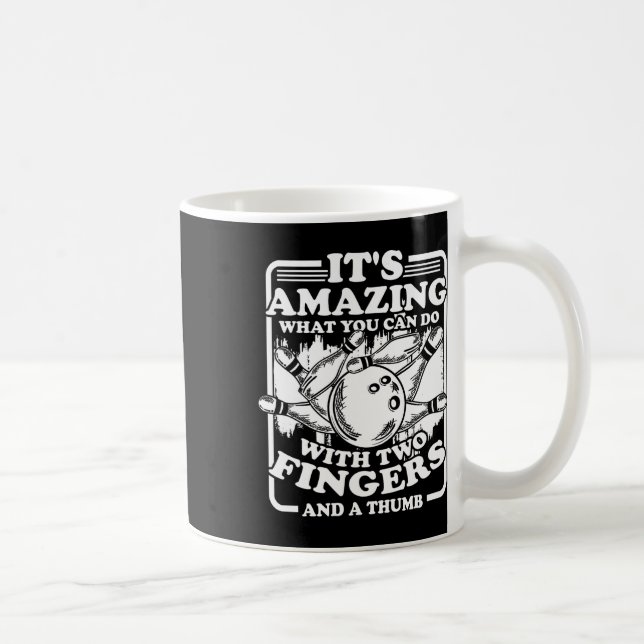 Bowlingbahn-Pins Ersatzschlag  Kaffeetasse (Rechts)