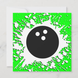Bowlingball Einladung