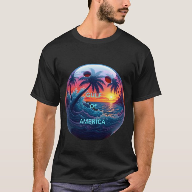 Bowlingball mit dem Golf von Amerika T-Shirt (Vorderseite)