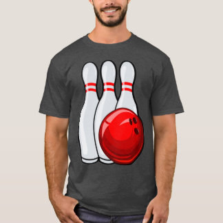 Bowlingball und Button Bowling Bowling-Team T T-Shirt