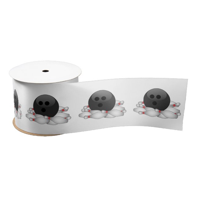 Bowlingball und Buttone Satinband (Spule)