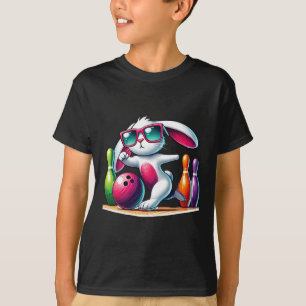 Bowlingkugel und Pins Hase Ohr Ostereier suchen Os T-Shirt