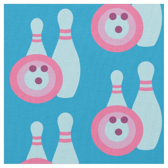 Bowlingkugel und Pins Stoff (Nahaufnahme)