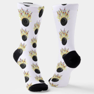 Bowlingkugel und Pins STRIKE! Socken
