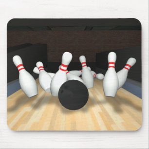 Bowlings-Ball u. Buttone: Modell 3D: Mousepad