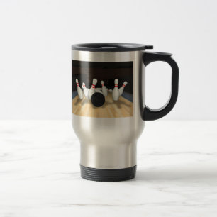 Bowlings-Ball u. Buttone: Modell 3D: Reise-Tasse Reisebecher