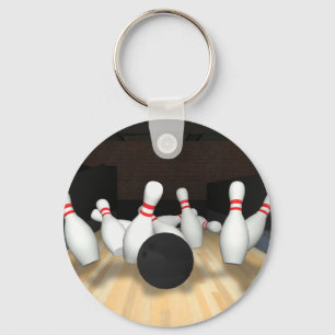 Bowlings-Ball u. Buttone: Modell 3D: Schlüsselanhänger
