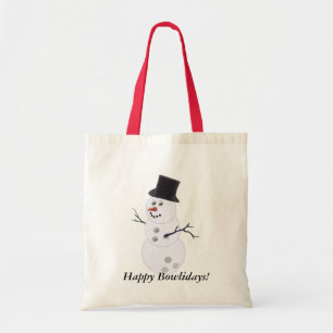 Bowlings-Ballsnowman-Weihnachten Tragetasche