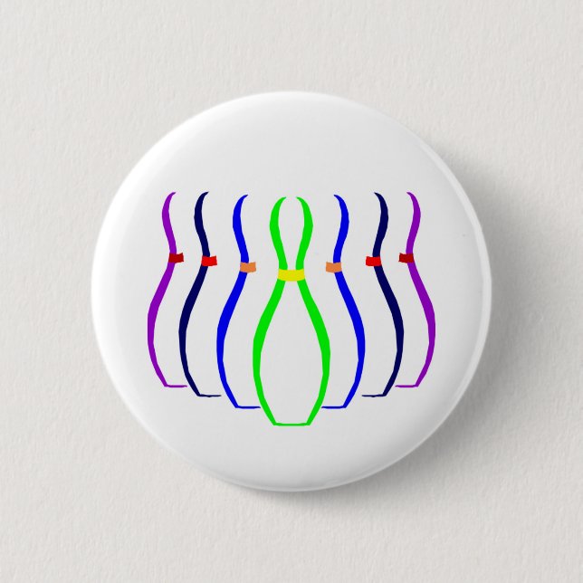 Bowlings-Button-T - Shirts und Geschenke Button (Vorderseite)