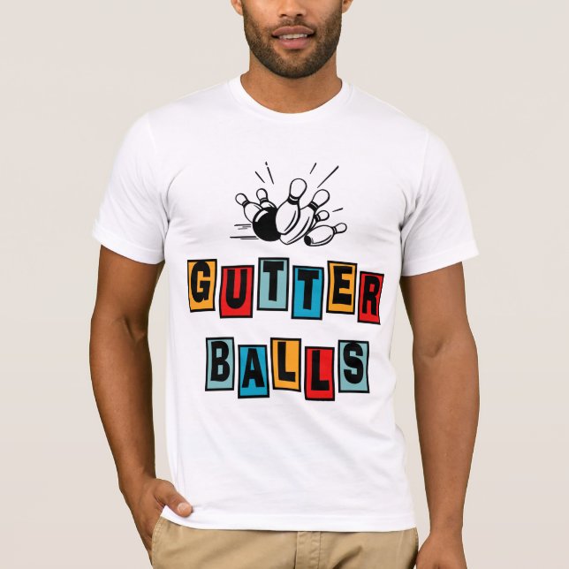 Bowlings-Gosse-Bälle T-Shirt (Vorderseite)