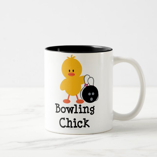 Bowlings-Küken-Tasse Zweifarbige Tasse (Rechts)