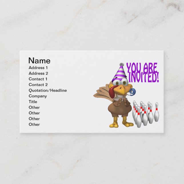 Bowlings-Party Einladung (Vorderseite)