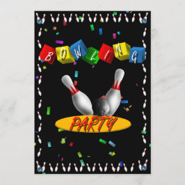 Bowlings-Party Einladung