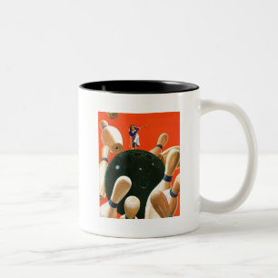 Bowlings-Streik Zweifarbige Tasse