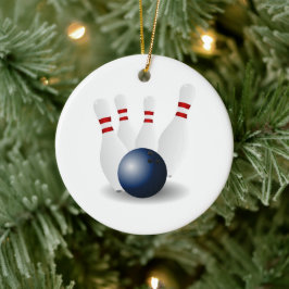 Bowlings-Weihnachtsverzierung Keramik Ornament