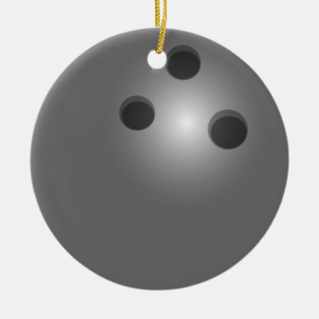Bowlings-Weihnachtsverzierung Keramikornament (Vorne)