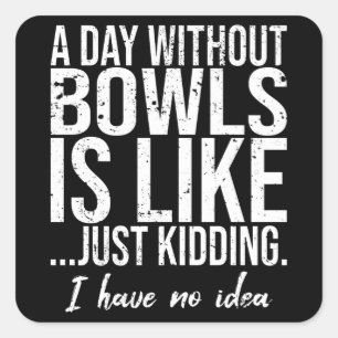 Bowls lustige Sportgeschenk-Idee Quadratischer Aufkleber