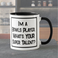 Bowls Player Super Talent. Mug à café à deux tons