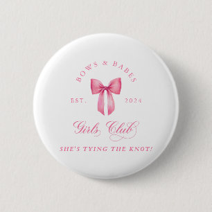 Bows and Babes Girls Club Button