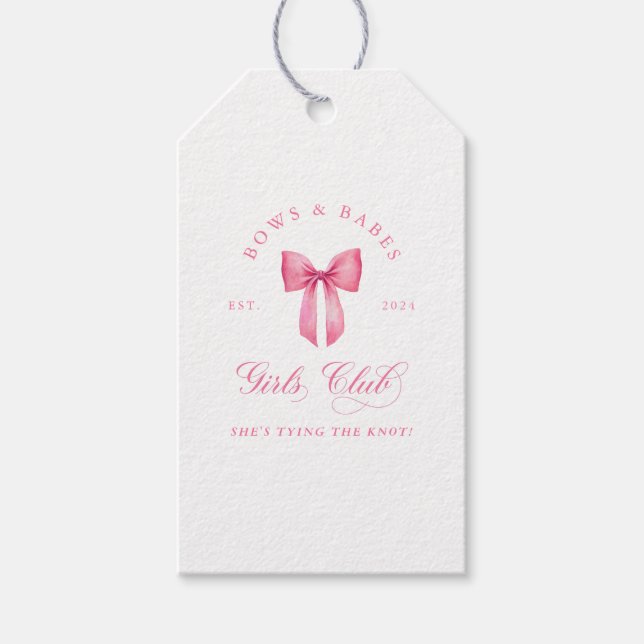 Bows and Babes Girls Club Geschenkanhänger (Vorderseite)
