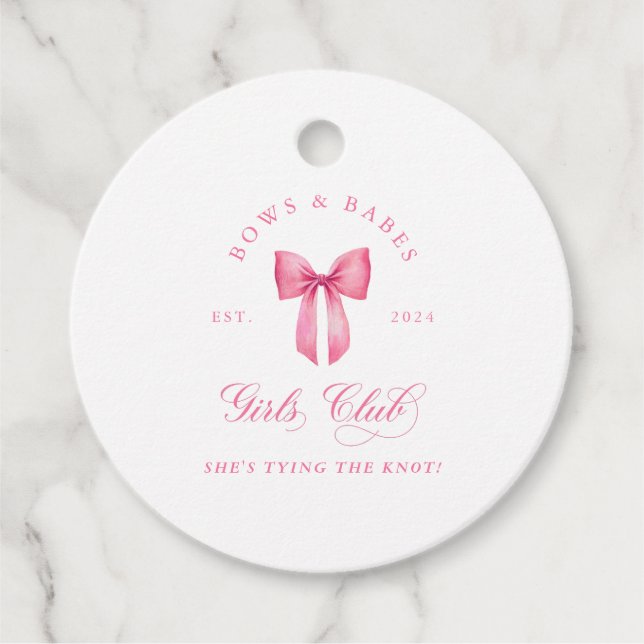 Bows and Babes Girls Club Geschenkanhänger (Vorderseite)