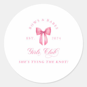 Bows and Babes Girls Club Runder Aufkleber