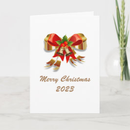 Bows and Bells Frohe Weihnachtskarte Karte