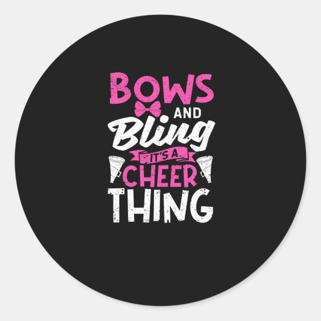 Bows and Bling Es ist ein heiteres Ding Runder Aufkleber (Vorderseite)