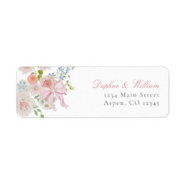 Bows and Wildflowers Return Address Label