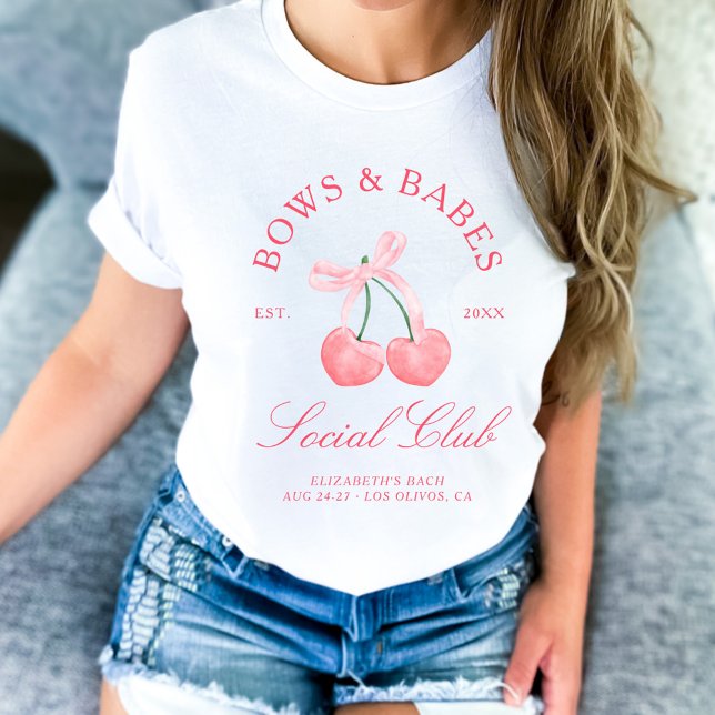 Bows & Babes Coquette Cherries T-Shirt (Von Creator hochgeladen)