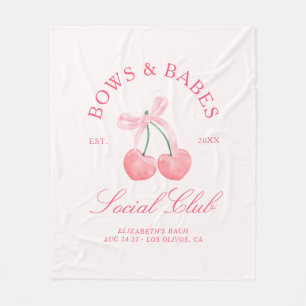 Bows & Babes Coquette Kirschen Junggesellinnenabsc Fleecedecke