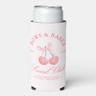 Bows & Babes Coquette Kirschen Junggesellinnenabsc Selters Dosenkühler