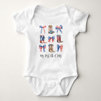 Bows Baby Erster 4. Juli Coquette Ästhetik Strampler