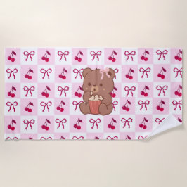 Bows & Bears Beach Towel Strandtuch