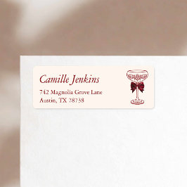 Bows & Bubbly Return Address Label