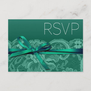 Bows Ribbon & Lace UAWG Aquamarin RSVP Karte