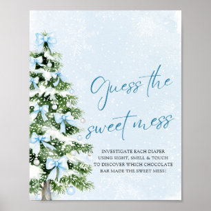 Bows Weihnachts-Baby-Party: Errate das süße Durche Poster